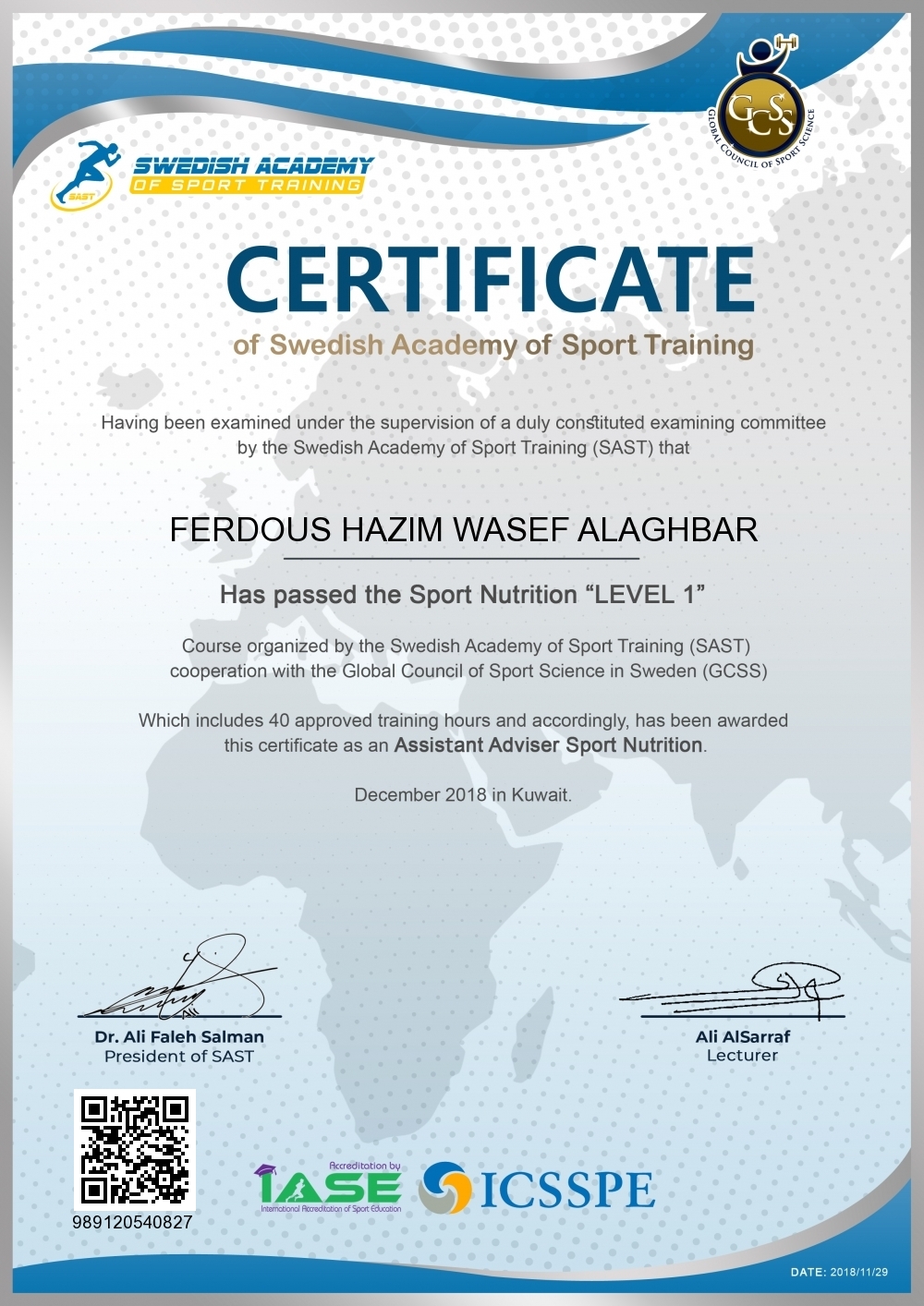 FERDOUS HAZIM WASEF ALAGHBAR